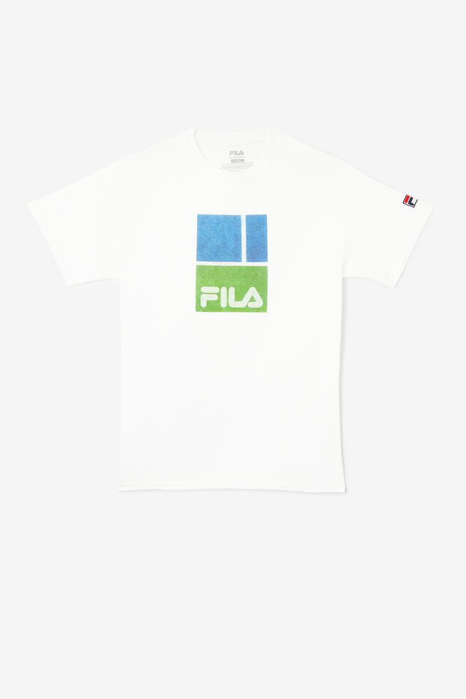 Fila T-Shirt Mens White - Queens - Philippines 3508427-SH